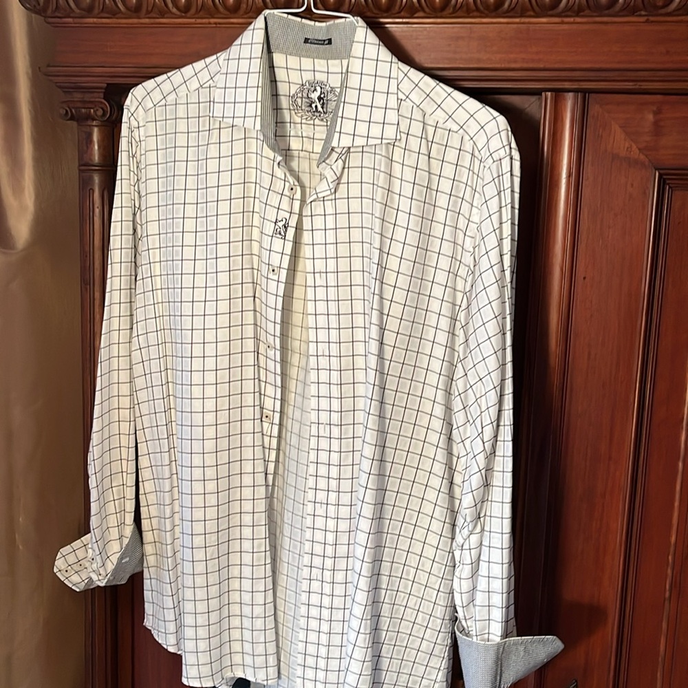 Handsome Bugatti Window Pane Button Down Shirt - image 2